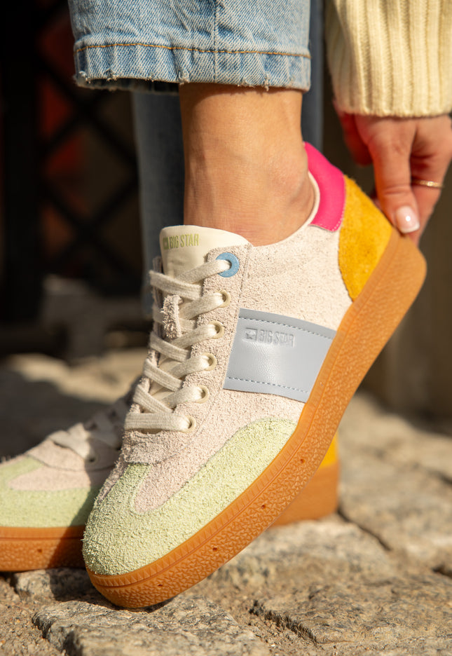 Sneakersy skórzane  damskie BIG STAR TT274504