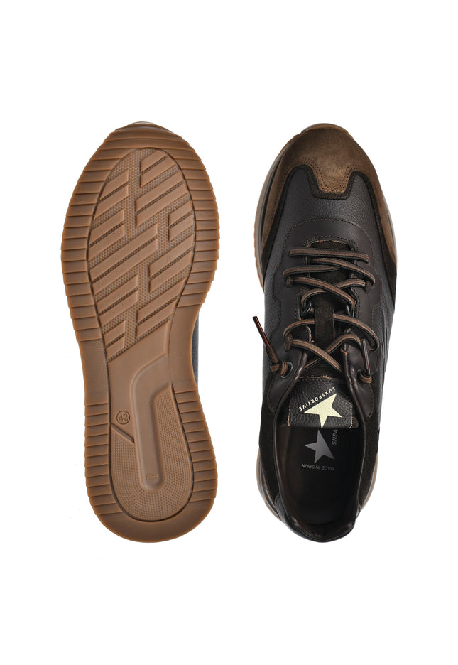 Sneakersy męskie Cetti C-1429 INV27 COFFEE