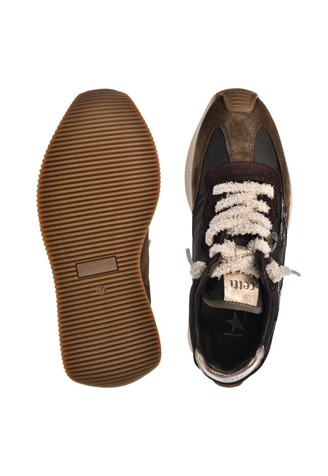 Sneakersy damskie Cetti C-1375 SRA INV27 COFFEE