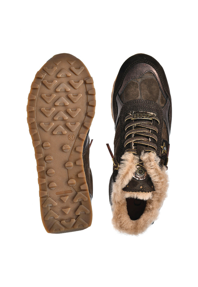 Sneakersy damskie Cetti C-848 SRA INV27 COFFEE